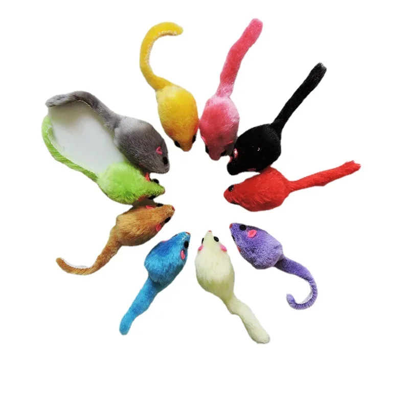 8Pcs furry Plush Cat Toy Soft  - Catnip Interactive Plush Mouse 评论和价格