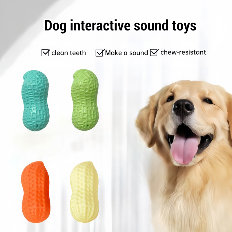 Squeaky Peanut Bone Dog Chew T - Teeth Cleaning Dog Chew Bone 评论和价格