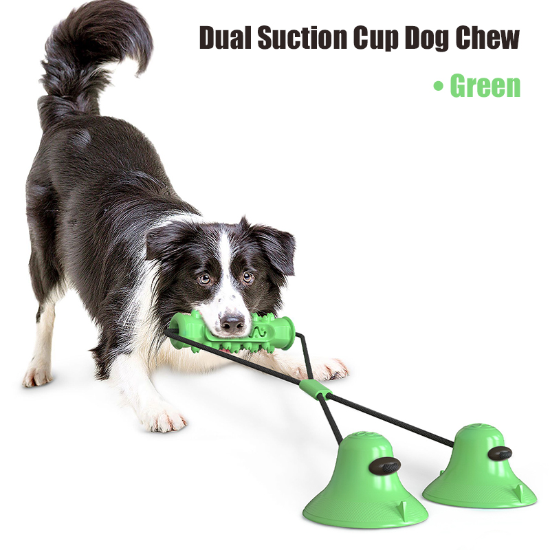 Dual Suction Cup Dog Chew Tug  - Suction Cup Dog Tug Toy 评论和价格