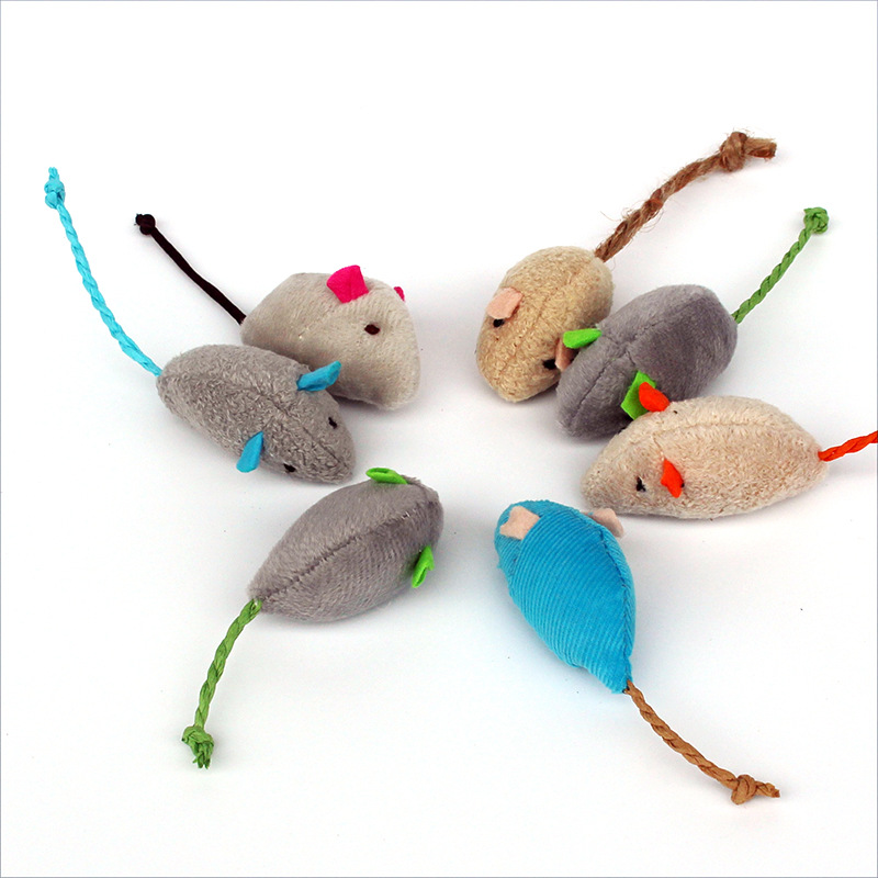 Catnip Mice Cat Toy Blue Gray  - Catnip Interactive Plush Mouse 评论和价格