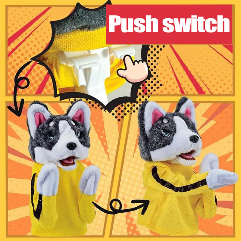Kid Kung Fu Husky Gloves Toy F - Interactive Squeaky Plush Dog Toy 评论和价格